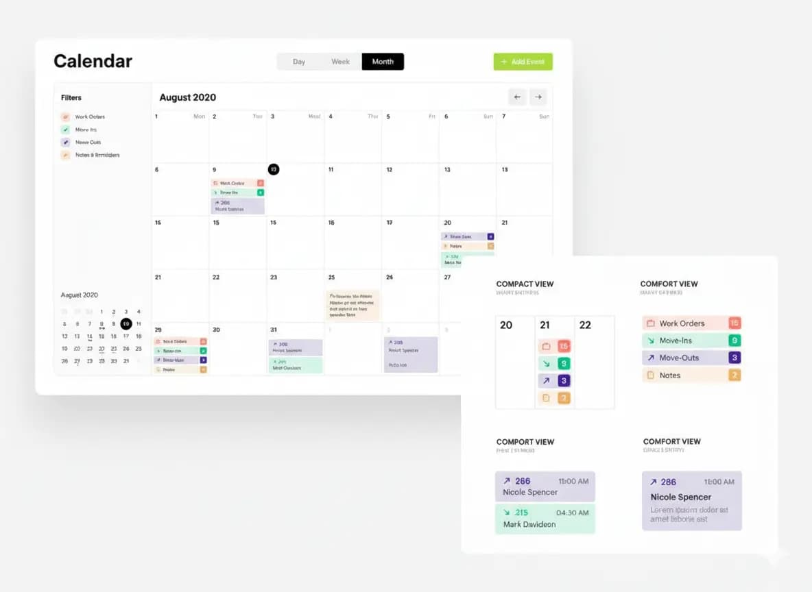 Drag-and-drop content calendar